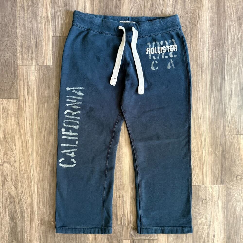 Vintage Y2K Hollister Sweatpants Men's Size XL Blue Wide Leg Surf California